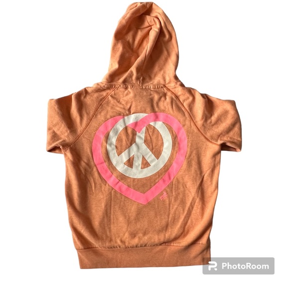 PINK | Victoria Secret | Tangerine Color | Heart & Peace Symbol | Size M - Picture 2 of 3